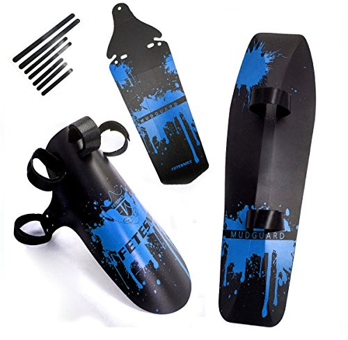 FETESNICE MTB Schutzblech Set 3-teilig – Fahrrad Mudguard für Vordergabel, Rahmen & Sattel, Universal Spritzschutz für Mountainbike 26–29 Zoll