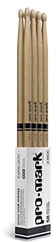 Baquetas ProMark Classic Forward 5B de nogal americano, punta ovalada de madera, compra 3 pares y recibe 1 gratis