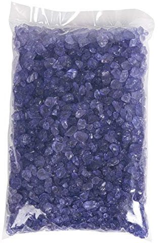 Eurosand GLASSTEINE 4-10mm. Glaskies, Dekosteine aus Glas 1 kg. VIOLETT -80