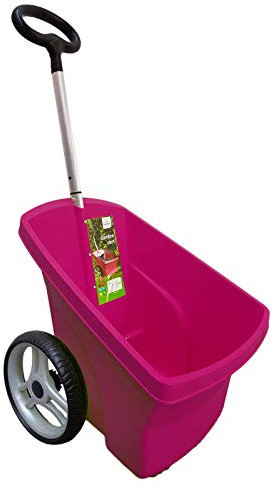 Schubkarre Karre 67 Liter Gartenkarre Transportkarre Gartentrolly Handwagen Laubkarre (Fuchsie)