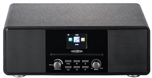 Reflexion HRA19DAB/BK Design DAB+ Radio (2x80Watt) 2,4 TFT Farbdisplay, Uhrenanzeige mit Alarm-Funktion, Bluetooth