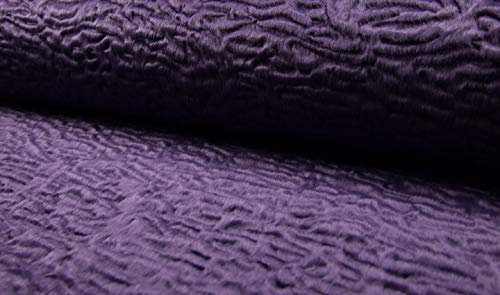 Fabrics-City lila exklusiv Persianer Fell Stoff Fellimitat Luxus - Meterware ab 2m für Möbel, Dekoration, Mode, Zielgruppen: Designer, Heimwerker, Fashionistas, Interior, 4599