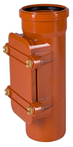 KG Rohr und Formstücke DN 110 SN 4 Kanalrohrsystem (Reinigungsrohr eckig)