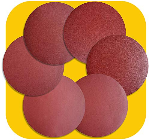 125 mm 60 Stück Selbstklebende Schleifscheiben Set, PSA Aluminiumoxid Schleifpapier (10 x 60, 100, 150, 180, 240, 400)