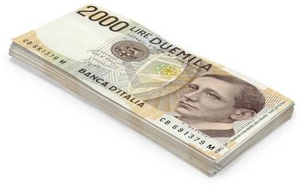 Scratch Cash Lire - 100 Banconote Finte da ₤ 2.000, Fac-Simile Lire, Dimensioni Reali