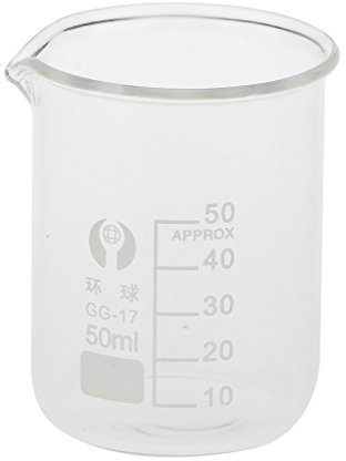 Niedrige Form, Messbecher, Messbecher, Chemie, Labor, Glaswaren, 50 ml