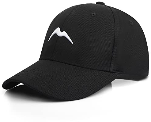 Momoshe Cappellino Uomo con Visiera Cappello Nero Donna Regolabile Cotone Berretto Baseball cap Capello Estivo Estivi