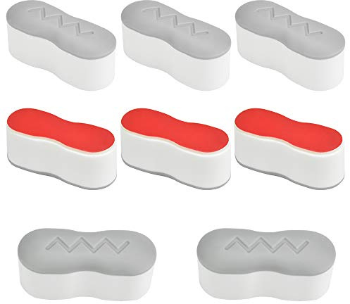 TANCUDER 8 Pièces Pare-chocs de Siège de Toilette Patins pour Abattant WC 45 * 2 * 1.7cm Tampon de Siège de Toilette Universel Patin Abattant WC Adhésif pour Maison, Hôtel, Restaurant