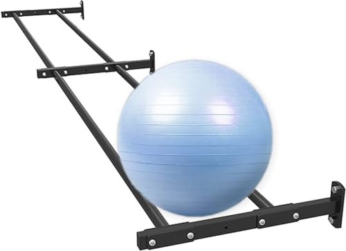 HACSYP Wandhalterung for Yoga-Bälle, Workout-Balance-Ballständer, Verstellbarer Ständer mit Befestigungsschrauben, Heim-Fitness-Zubehör