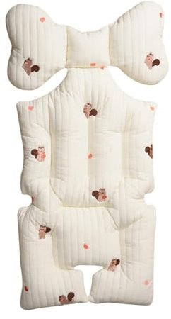 Generic Almohada para Cochecito de Bebé, Cojín para Asiento de Cochecito, Colchón Suave para Cochecito, Soporte Cálido Y Grueso, Alfombrilla para Cochecito de, Ardilla