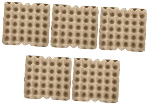 DECHOUS Contenedor para Huevos de Pulpa de Papel 30 Unidades, Bandeja Biodegradable 5x6 Celdas, Organizador Reutilizable para Almacenamiento Doméstico y Comercial, Resistente y Ligero