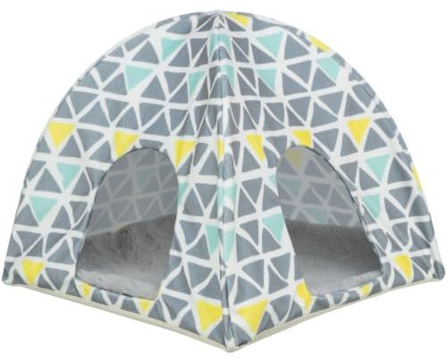 Wigwam Sunny, Meerschweinchen/Zwergkaninchen, 37 × 35 × 37 cm, bunt/grau