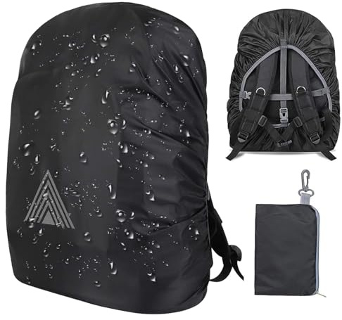 YUNCHONGuk Copri Zaino per Pioggia 15-75L,Coprizaino Impermeabile,Copertura Zaino Antipioggia con Fibbia Regolabile,Parapioggia per Zaino per Escursionismo,Campeggio,Viaggio,Ciclismo