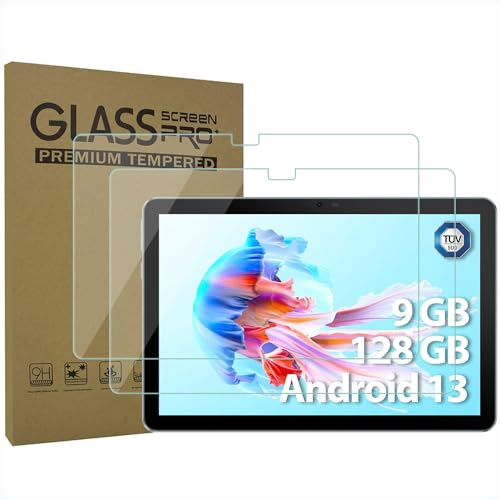 AKNICI 2-Stück PanzerglasFolie Schutzfolie für DOOGEE T10E Tablet 10 Zoll Android 13 Tablet PC, Gehärtetem Glas Panzerglasfolie Displayschutz für DOOGEE T10E, 9H Härte/Anti-Kratzer