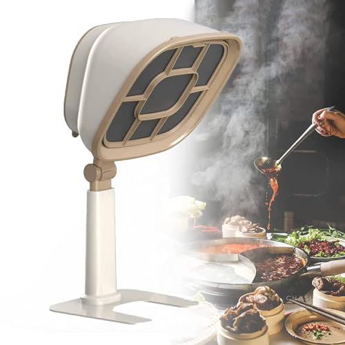 Desktop Cooker Hood, Mini Desktop Cooker Hood, Small Kitchen Exhaust Fan Detachable Easy to Clean, USB Cooker Hood for Home Kitchen BBQ Hot Pot, White
