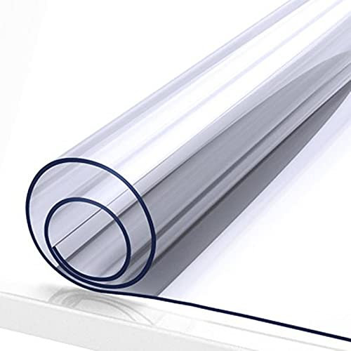 Klarsicht Tischdecke Rechteck für Holztisch, Transparente Tischdecke Wasserabweisend Outdoor, PVC Plastik-tischdecken, für Den Schreibtisch