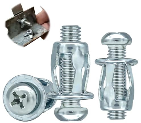 HAYGEM 25 Pezzi M5 Petalo Rivetti Dado Espansione, Viti per Cartongesso di Alta Resistenza, Tasselli Muro Facili da Usare Adatto per Pareti Cave, Lastre di Metalliche, Lastre di Plastica