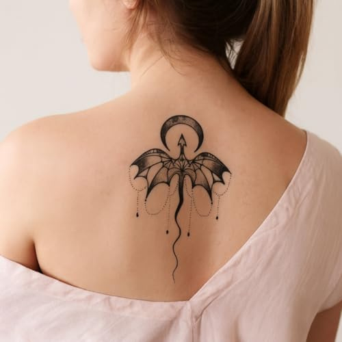 Faux Tatouage DRAGON – Temporalis® | Tatouage Ephemere Femme et Homme – Cosmétique Certifié UE, Encre Vegan & Waterproof – Dure 1 à 2 semaines [ Tattoo Dragon céleste ]
