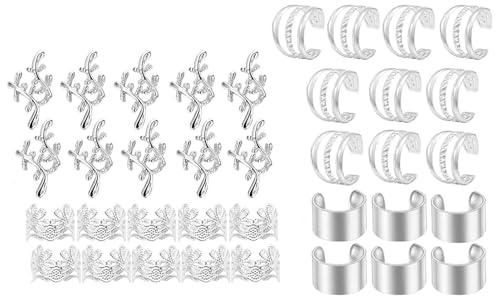 Raxove Haarschmuck für Zöpfe, Dreadlock-Schmuck, Metall-Haar-Zöpfe, dekorativer Dreadlock-Schmuck, stilvoll für Damen und Herren, 40 Stück