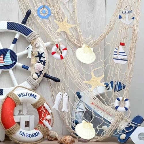 sirena sotto il mare festa decorativa rete da pesca 1m*2m rete da pesca | sirena sotto il mare festa decorativa rete da pesca 1m*2m rete da pesca nautica con conchiglie marine ornamenti nautici