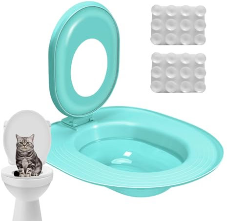 Toilettentrainer-Set für Katzen – Katzentoilettentrainer – Hygiene wiederverwendbar – Urinalsitz-Totty für die Reinigung von Tieren