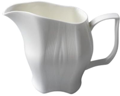 LLXTJJY Home Porcelain Gravy Boat Ceramic Sauce Boat Microwave and Dishwasher Safe Large Handle Classic Gravy Boat