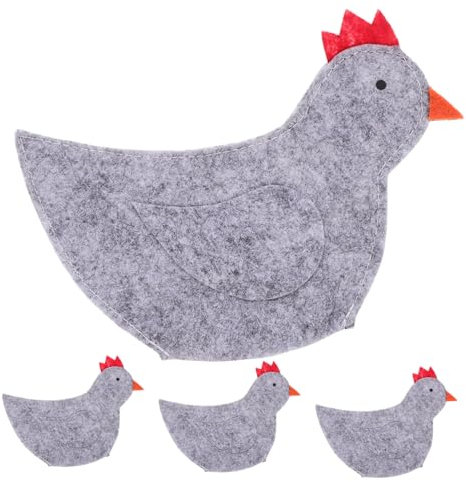 OUNONA 4stücke Chic Küken-beutel Im Küken-design Aus Grauem Eierbezüge Für Ostern Kreative Tischdekoration Und Schutz Für Eier Für Feiern Und Familienveranstaltungen