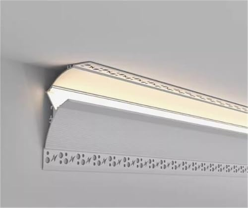 WLCGYD Corniche LED Plafond Profilé D'éclairage LED pour Moulure De Couronne, pour Bordure De Plafond Mural, Plafonnier/Rail D'éclairage Décoratif Linéaire, Plinthe LED(2.5m(8.2ft))
