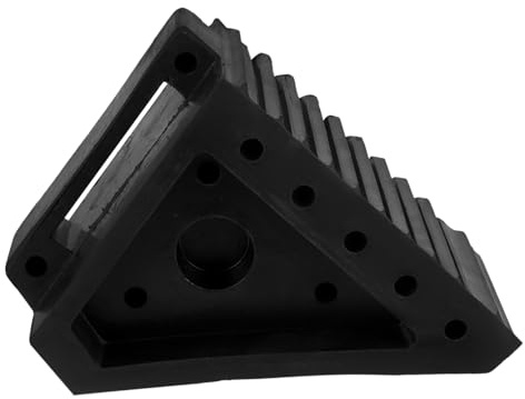 iplusmile Calzo De Rueda Antideslizante De Caucho Portátil, Tamaño Compacto, Tope De Neumático Resistente para Coche, Camión y Caravana, Accesorio Seguro para Reparaciones y Estacionamiento