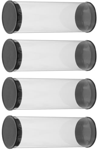 TEMPNAP 4 pièces Boîte de Rangement Transparent pour Balles de Golf Tube PVC Organisateur Compact pour Présentoir Maison et Boutique