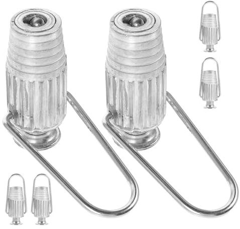 VALICLUD Lot de 6 Tendeurs de Corde à Linge en Alliage D’Aluminium Léger Dispositif de Serrage Réglable pour Fil à Linge pour Séchage Extérieur Organisation de Câbles et Usage