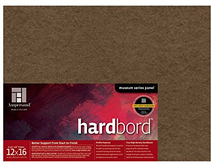 Ampersand Art Supply Museum Series Lot de 12 panneaux durs en bois, acrylique, marron, 30,5 x 40,6 cm