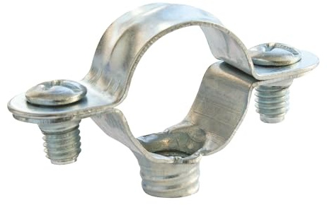 SOMATHERM FOR YOU, Collier de fixation simple Ø32 mm en acier nickelé - Boîte de 50 pièces - Solution économique pour tubes rigides - Idéal pour un maintien sécurisé et durable