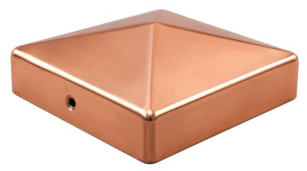 Baumarktplus Pfostenkappe Pyramide Kupfer 10x10 cm | Abdeckkappe für 10x10 cm Pfosten, Produktabmessung 101x101 mm