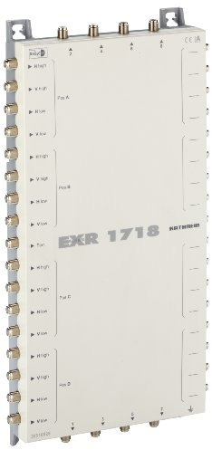 Kathrein EXR 1718 Satelliten-ZF-Verteilsyste Multischalter (4 Satelliten, 17 auf 8 Teilnehmeranschlüsse, Kaskade, Klasse A)