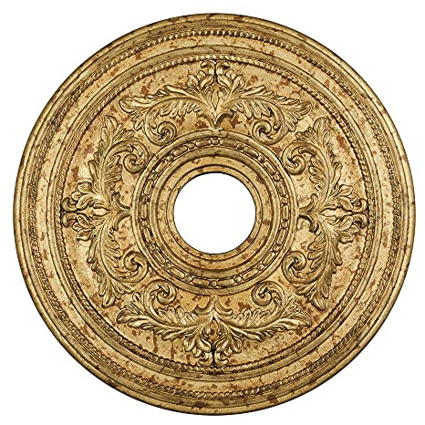 Livex Lighting, 8200-65, Ceiling Medallion, Hand Applied Vintage Gold Leaf with Gilded Accents, 22.kDx1.5H