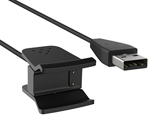 MoKo Caricatore con Pulsante di Reset Compatibile con Fitbit Alta HR, Caricabatteria con Cavo di Ricarica USB da 55 cm, Non per Fitbit Alta, Nero