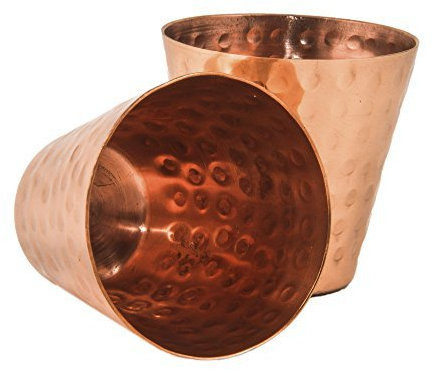 GoCraft Copper Shot Glasses (Set of 2) - Moscow Mule Glass - 2 oz Tequila/Vodka Shot Glasses - Ideal for Parties and Gifting