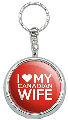 GRAPHICS & MORE I Love My Canadian Wife Portable Travel Size Pocket Purse Ashtray Keychain with Cigarette Holder