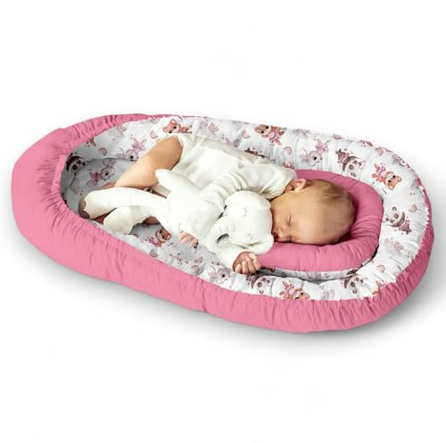 Multifunktionale Kuschelnest Babynest Kokon für Babys und Säuglinge, Nestchen, Reisebett, 100 Prozent Baumwolle, antiallergisch