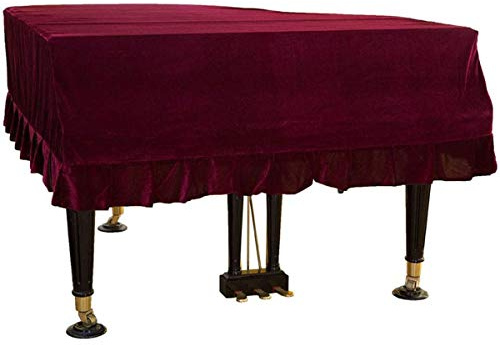 Pevfeciy FlüGel Klavier Abdeckung， Pleuche-Klavierabdeckung Klavierstaubabdeckung Instrumente ZubehöR Dekoration-5 Farben (Ohne Hocker-Abdeckung)