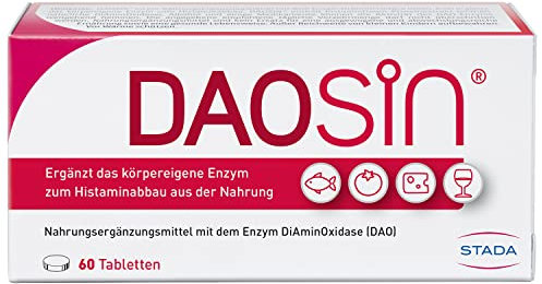 DAOSiN Tabletten zur Ergänzung des körpereigenen DAO-Enzyms zum Histaminabbau aus der Nahrung, klinisch getestet, über 90% Empfehlungsrate -60st