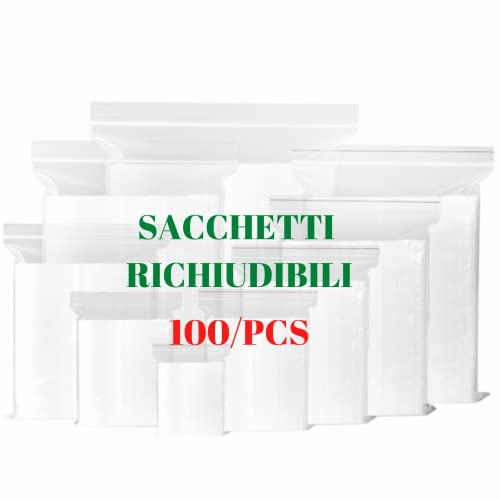 Bustine trasparenti richiudibili | buste trasparenti con chiusura | sacchetti plastica richiudibili | sacchetti con chiusura zip resistenti con chiusura a zip piccoli per alimenti imballaggi 15x20