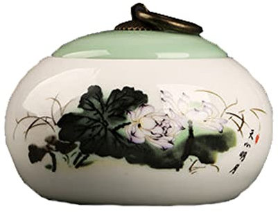 OWLONLINE Bocal à thé en porcelaine Boîtes à thé japonaises Stockage d'épices de cuisine - Capacité 500 grammes, T1