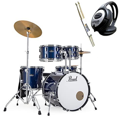 Pearl Roadshow 18 Zoll Royal Blue Metallic Drumset + keepdrum Kopfhörer + Drumsticks