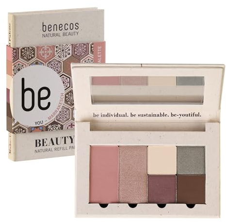 Benecos Beauty ID Refill Palette Marrakesch - bestückte Make-up-Palette mit Rouge, Highlighter & Eyeshadow