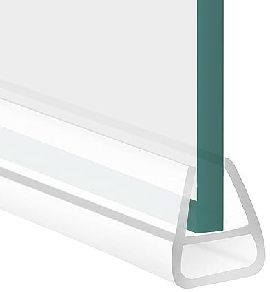 2m Duschdichtung, U Shape Bad Dichtung, Badtür Dichtungsstreifen Transparent Fensterspaltdichtung für Duschkabine Duschwand Glas (6mm)