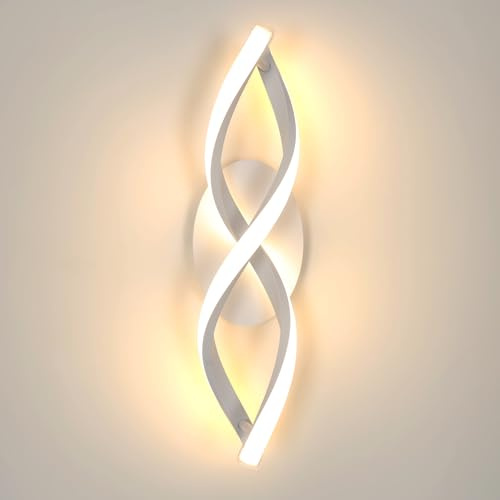 DELIPOP Applique da Parete Interno LED, 16W 1800LM 3000K Lampada da Parete | Creativo Lampada a Muro Moderna in Acrilico per Camera da Letto, Soggiorno, Corridoio, Scale