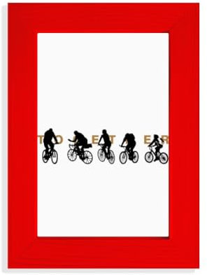 Marco de fotos rojo de la amistad del turista de los socios del ciclismo