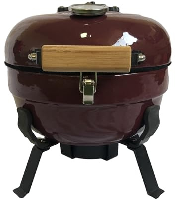 12 Inch Portable Mini/Small Ceramic Charcoal BBQ Grill with Folding Legs for Outdoor Cooking Barbecue Camping BBQ, Gift for Mother’s/Father‘s Day Valentine Christmas